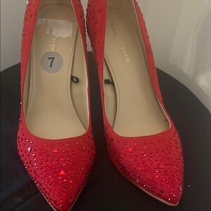 Marc Fisher Red Studded Heels